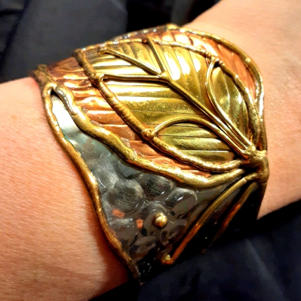 Artisan Cuff- Copper, Brass & Steel